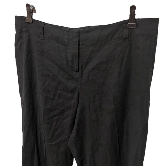 J. Jill Linen Blend Wide Leg Pant Black - Picture 3 of 11